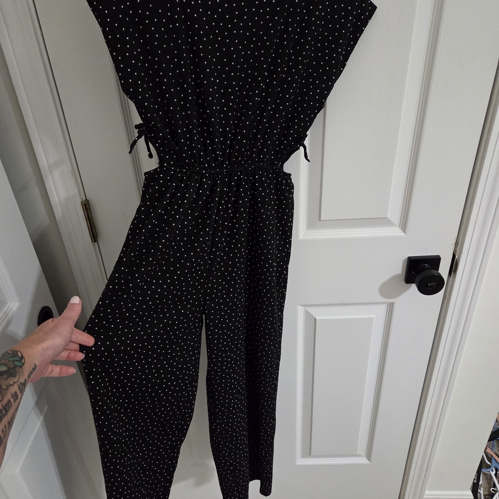 Zara Black and White Polka Dot Jumpsuit
